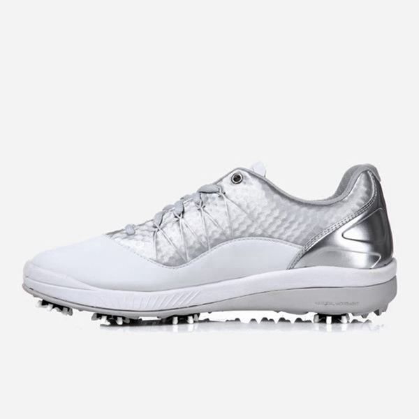 Fila Dimple Men's Golf Shoes - White/Silver,NZ 710-54167